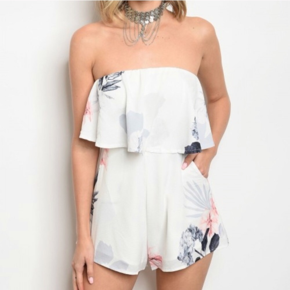 Sleeveless Floral Romper
